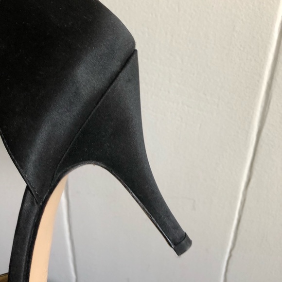 NWOT Caparros Black Beaded Open Toe Heels, 8.5 - Picture 5 of 8